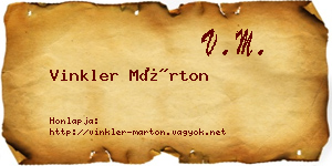 Vinkler Márton névjegykártya